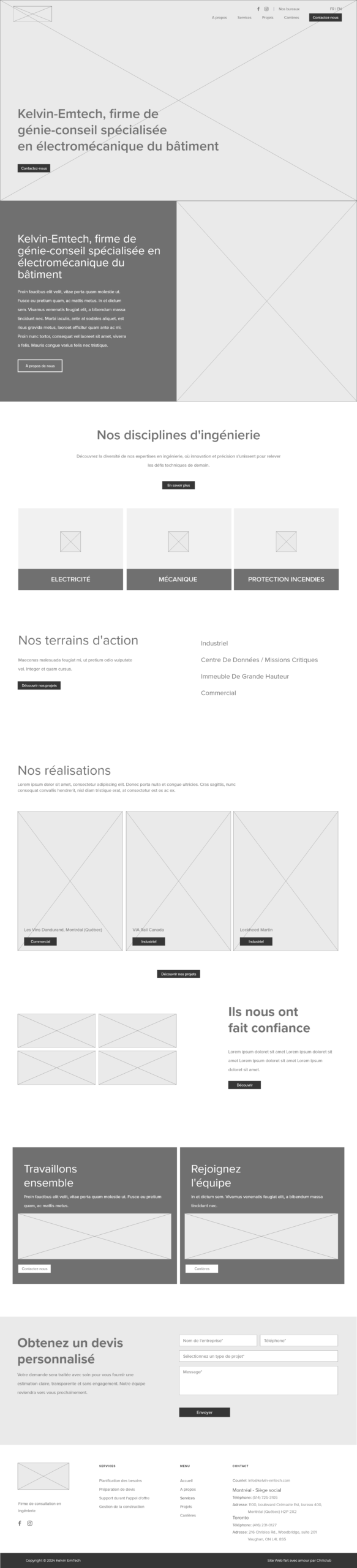 Kelvin Emtech wireframe accueil ket